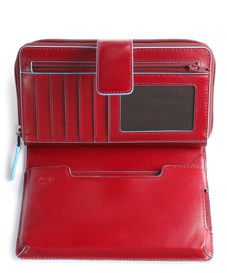 Piquadro Blue Square Wallet red