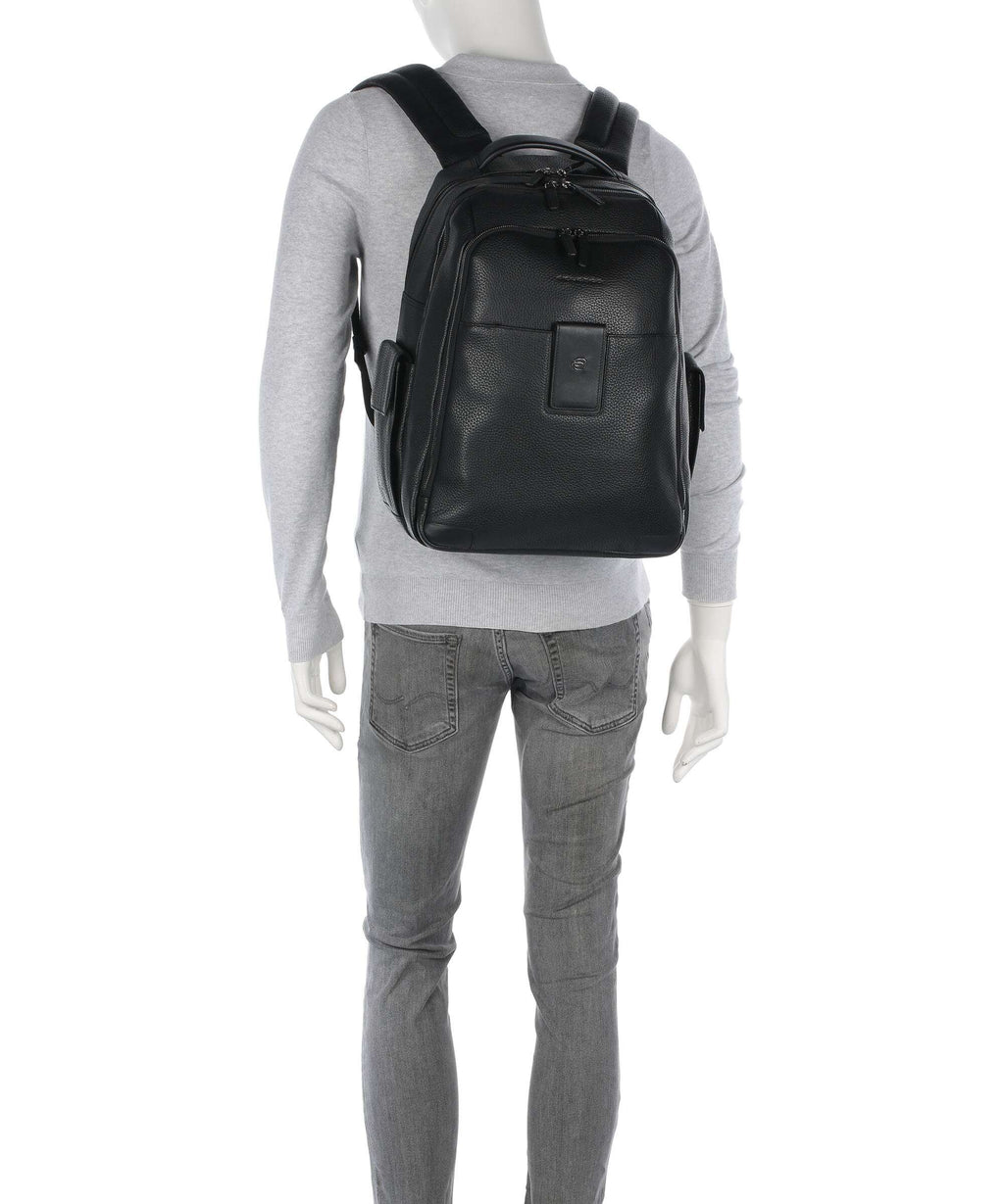Piquadro S86 Rucksack 13″ genarbtes Rindsleder nero - OUTCA3444S86-N2 ...