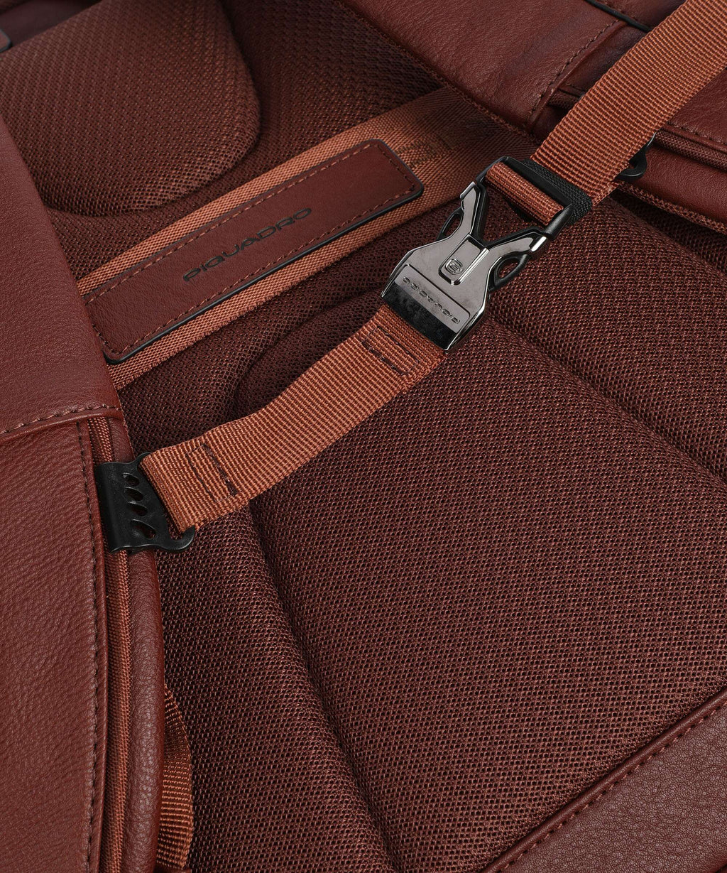 Piquadro Black Square Backpack tabacco