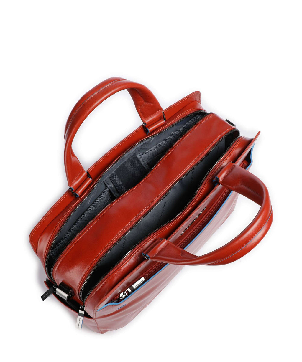 Piquadro Blue Square Briefcase tabacco