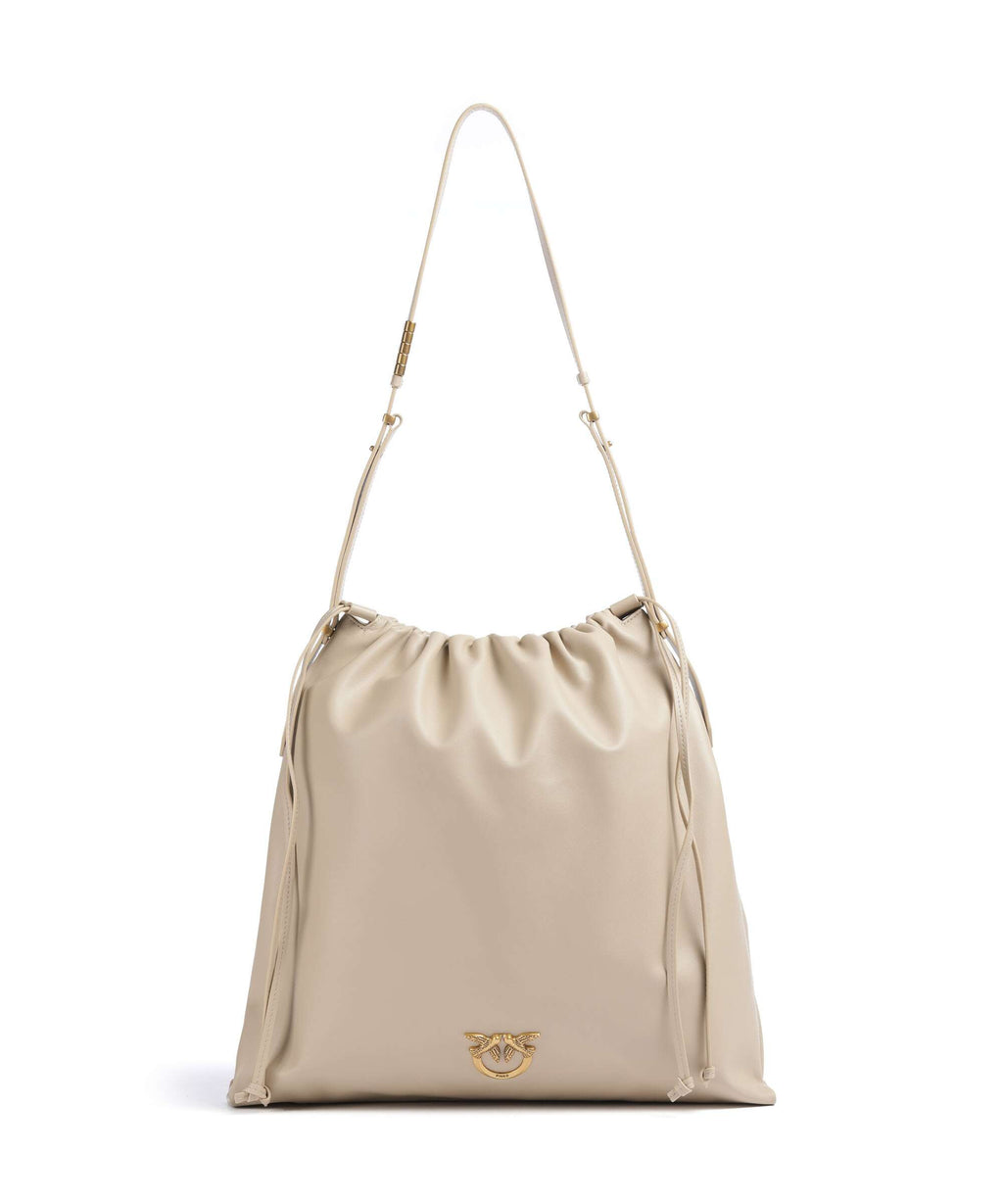 Pinko Extra Slouchy Bucket bag beige/grigio fumo/antique gold