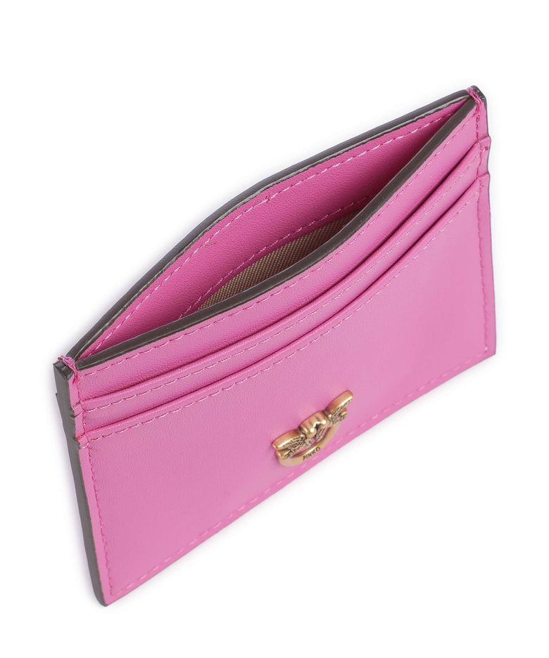 Pinko Credit card holder rosa flogo/antique gold
