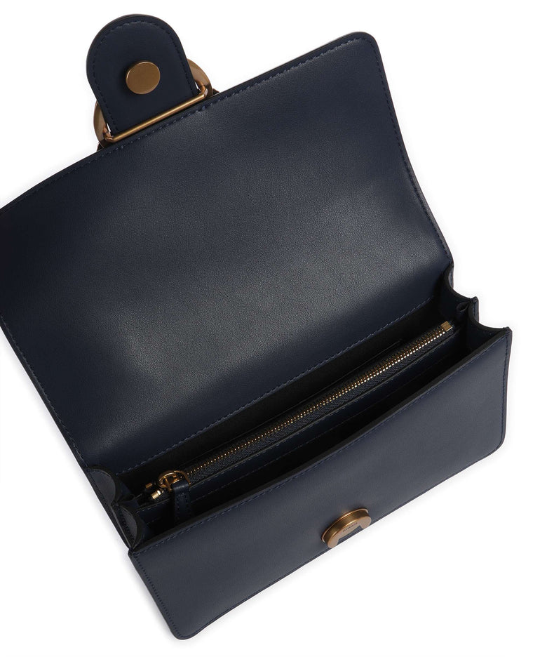 Pinko Love One Mini Crossbody bag blu indaco ombroso/antique gold