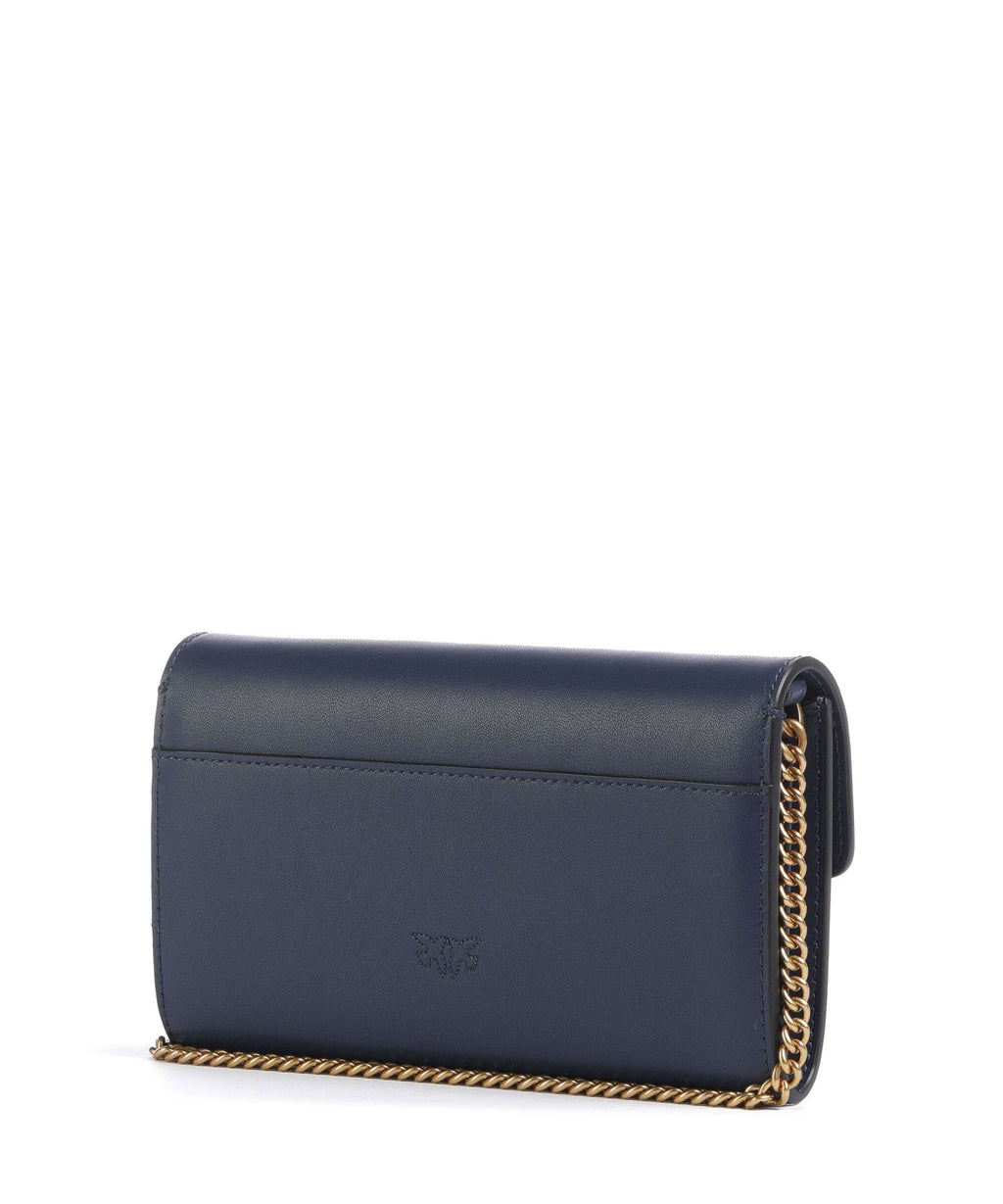 Pinko Love One Wallet blu indaco ombroso/antique gold