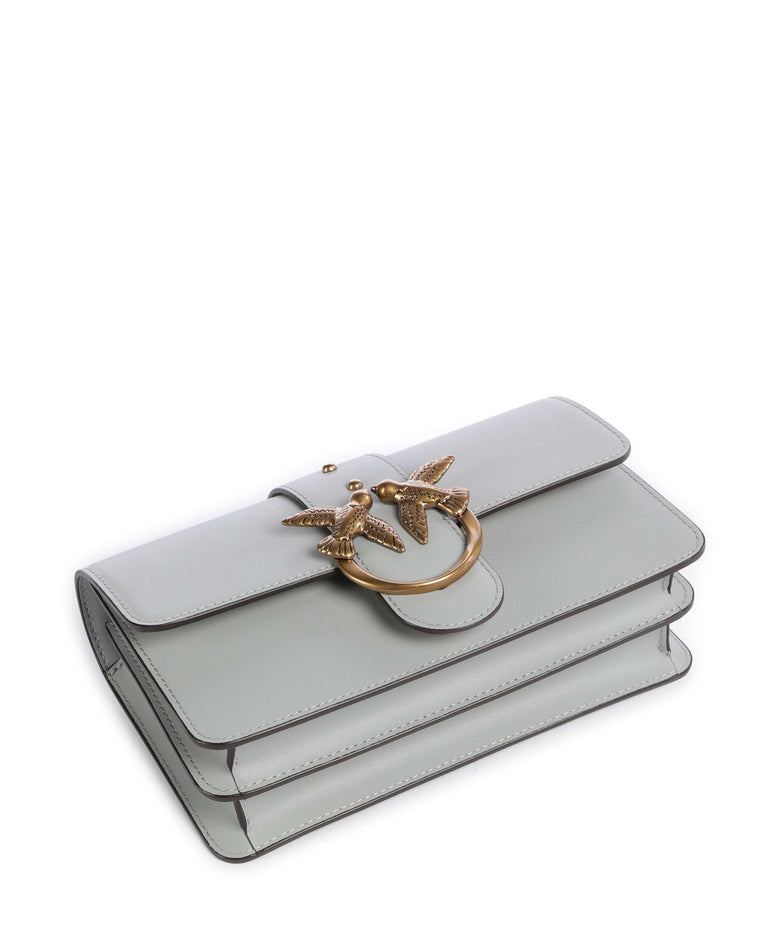Pinko Love One Mini Crossbody bag grigio perla/antique gold
