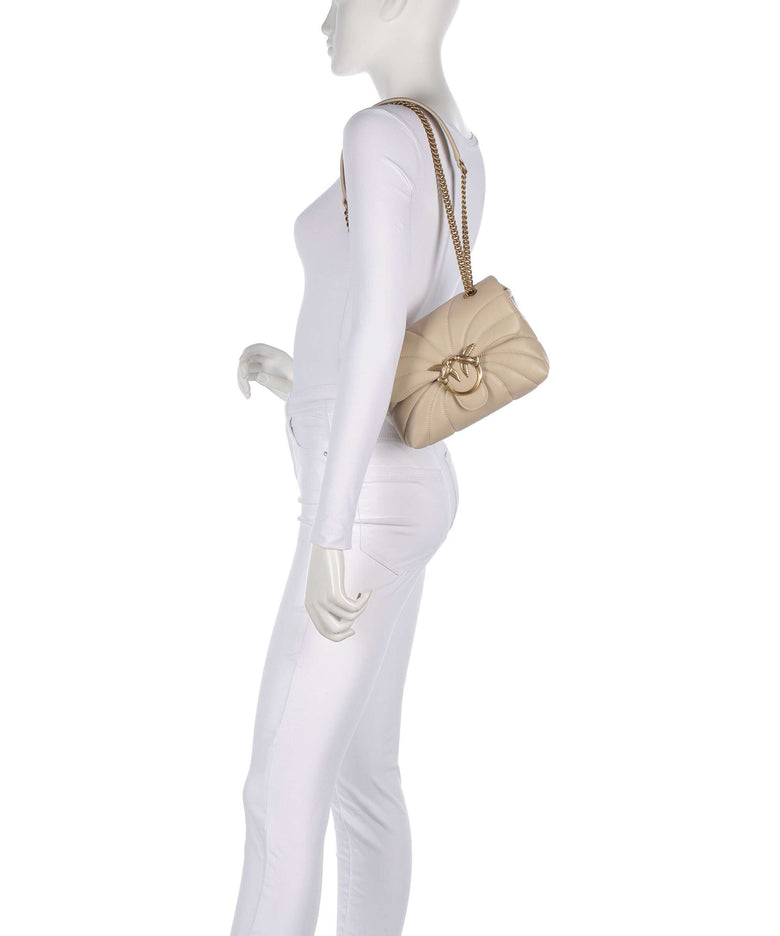 Pinko Love Puff Mini Shoulder bag beige/grigio fumo/antique gold