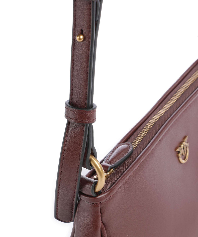 Pinko Half Moon Mini Crossbody bag burgundy wine/antique gold