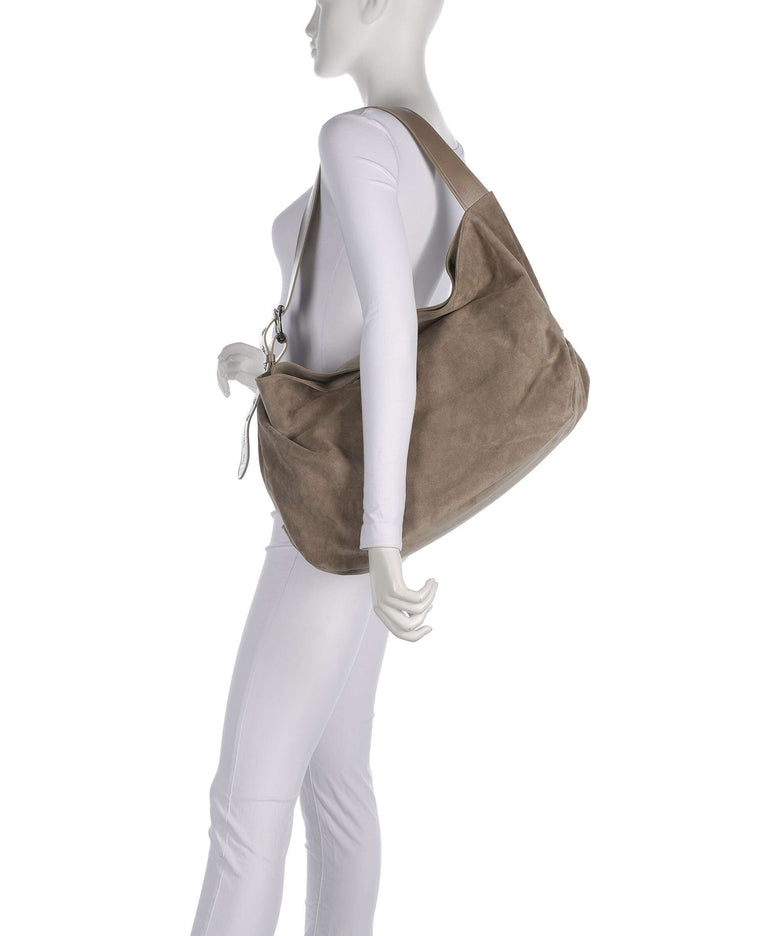 Vivienne Westwood Maxime Suede Large Hobo bag stone