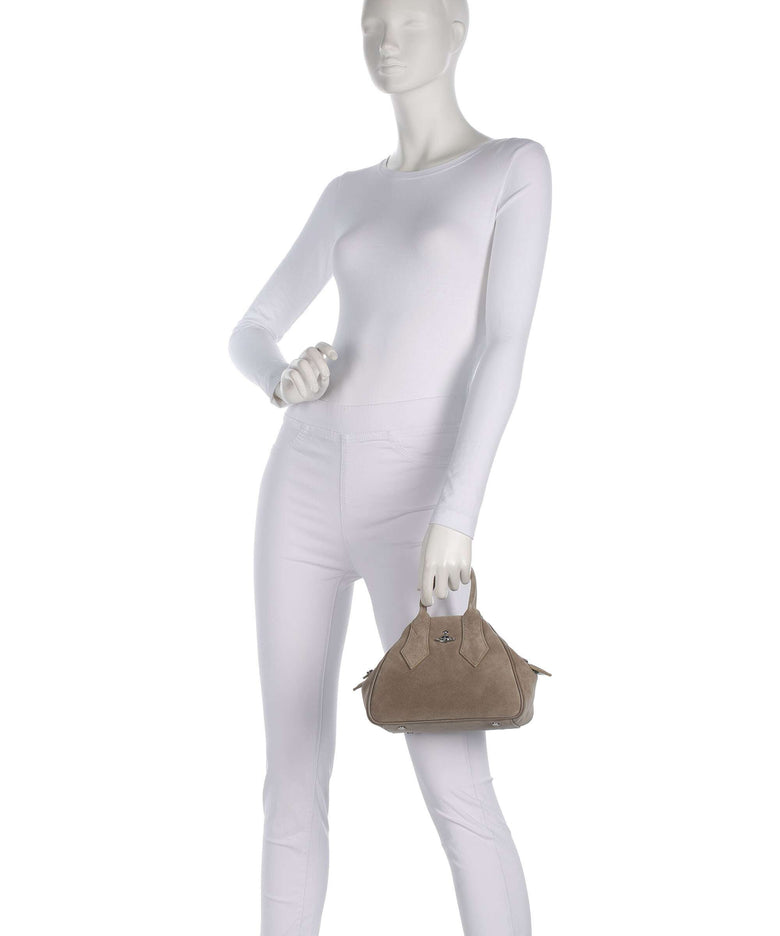 Vivienne Westwood Yasmine Suede Small Handbag stone