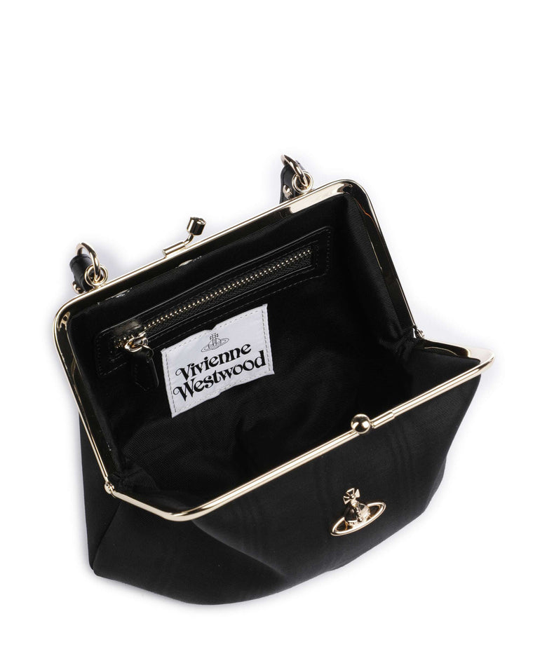 Vivienne Westwood Granny Frame Moire Handbag black