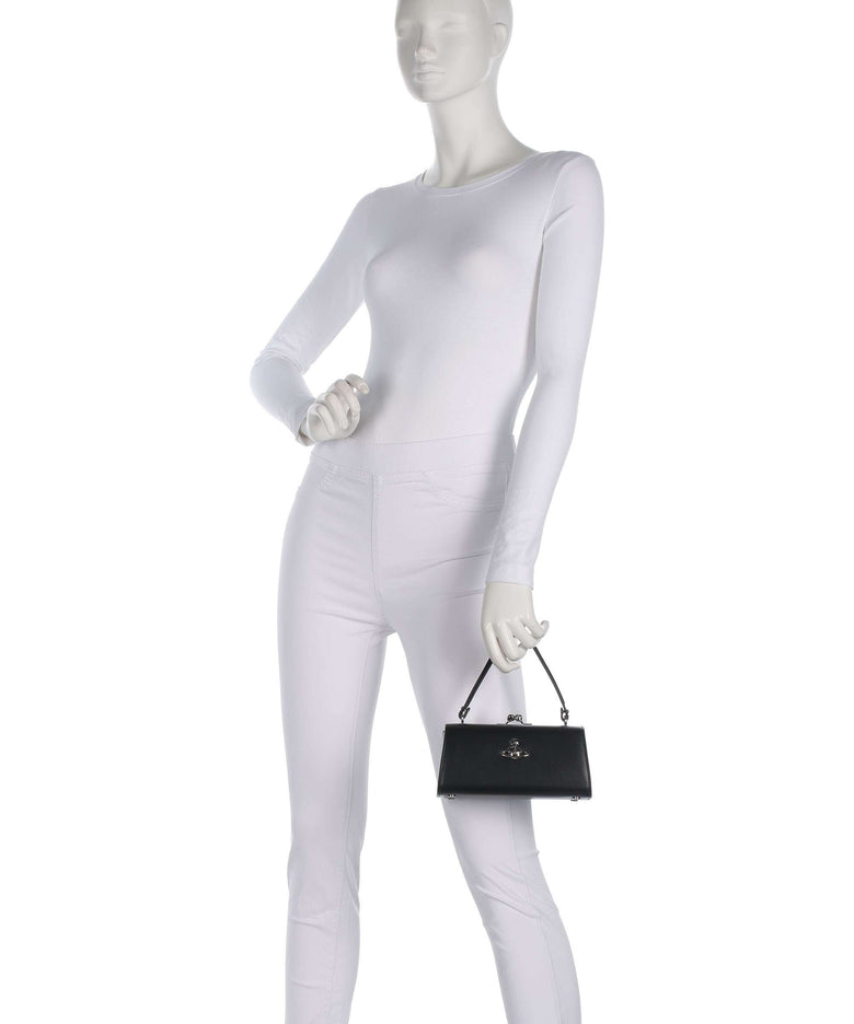 Vivienne Westwood Doll Frame Smooth XL Handbag black