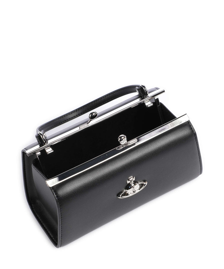 Vivienne Westwood Doll Frame Smooth XL Handbag black