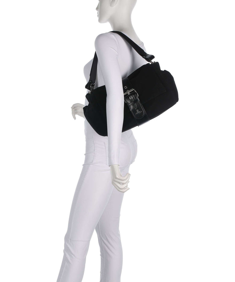 Vivienne Westwood Hazel Suede Treasure XL Shoulder bag black