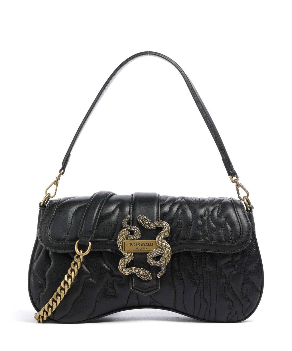 Just Cavalli Iconic Snakes Shoulder bag black