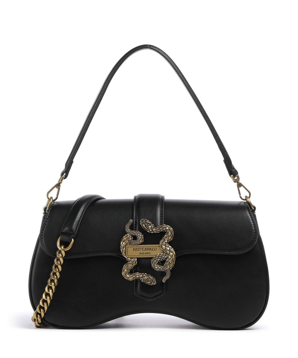 Just Cavalli Iconic Snakes Shoulder bag black