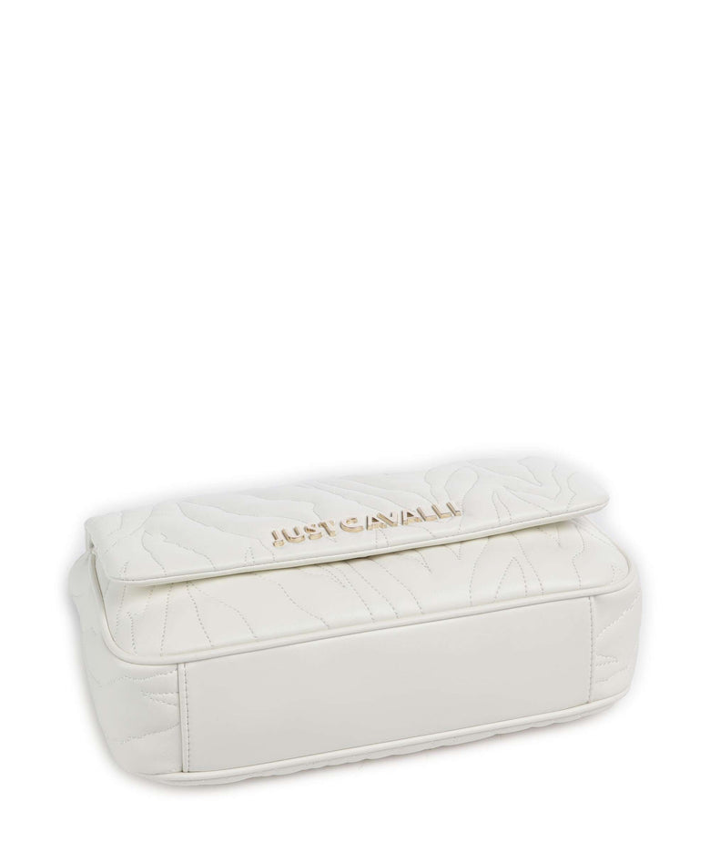 Just Cavalli Quilted Zebra Shoulder bag white