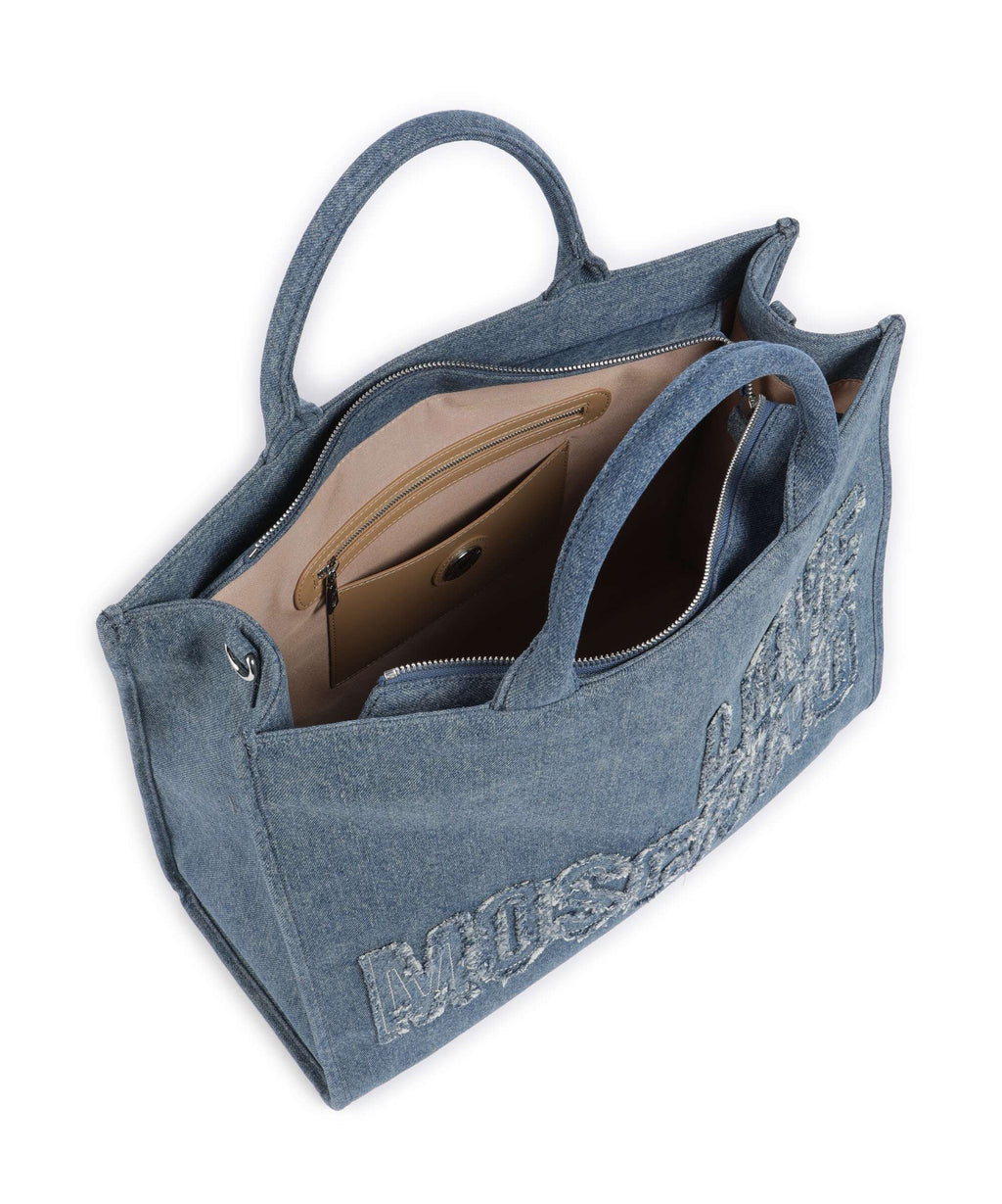 Love Moschino Denim Handbag blu