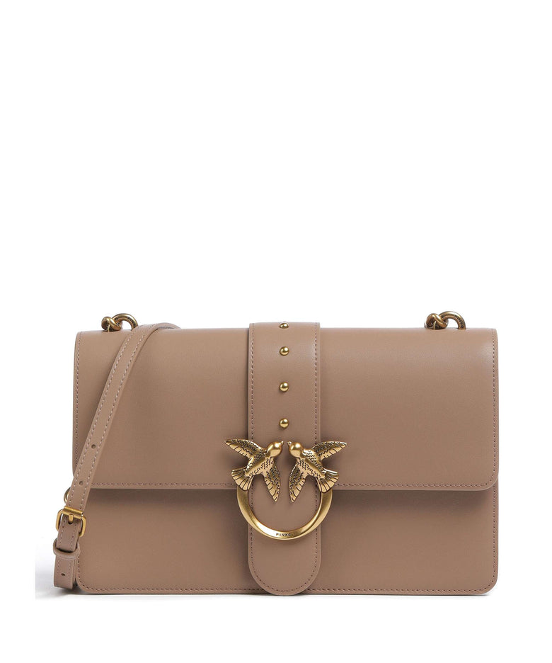 Pinko Love One Classic Crossbody bag biscotto zenzero/antique gold