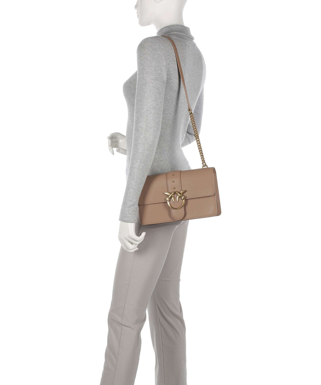 Pinko Love One Classic Crossbody bag biscotto zenzero/antique gold