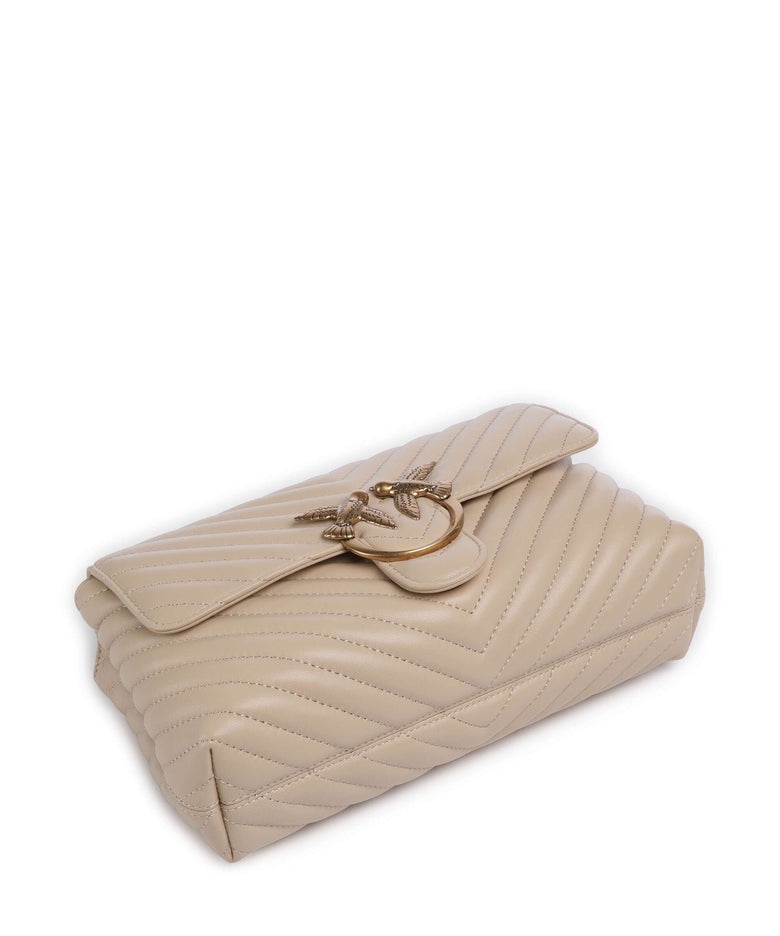 Pinko Love Lady Puff Classic Handbag beige/grigio fumo/antique gold
