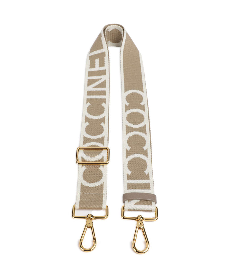 Coccinelle Nastro Signature Bag strap sand/warm taupe