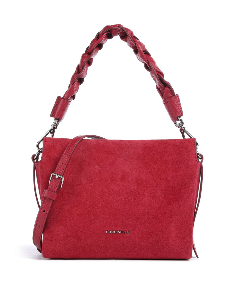 Coccinelle Boheme Suede Handbag sangria
