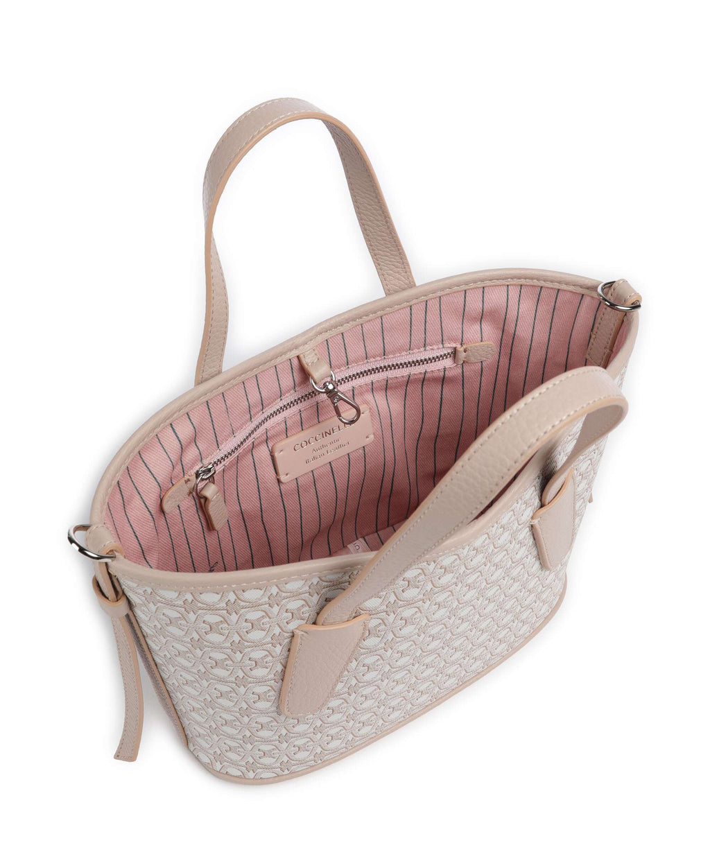 Coccinelle Never Without Bag Monogram Handbag multicolour/blanco/rosette