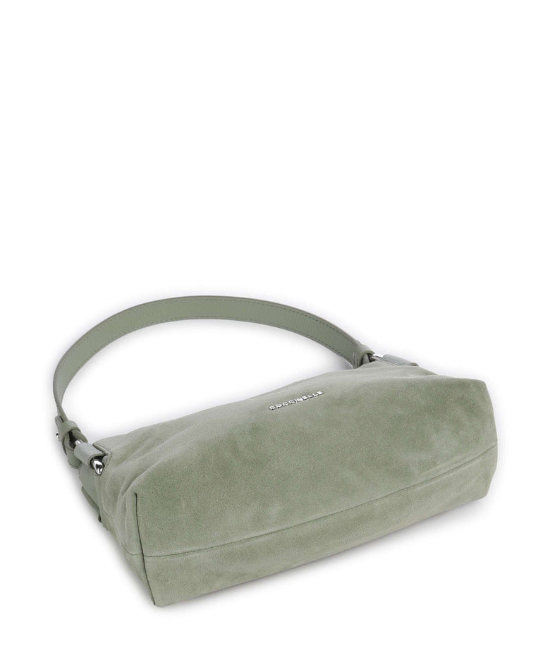 Coccinelle Rebekka Suede Shoulder bag greenery