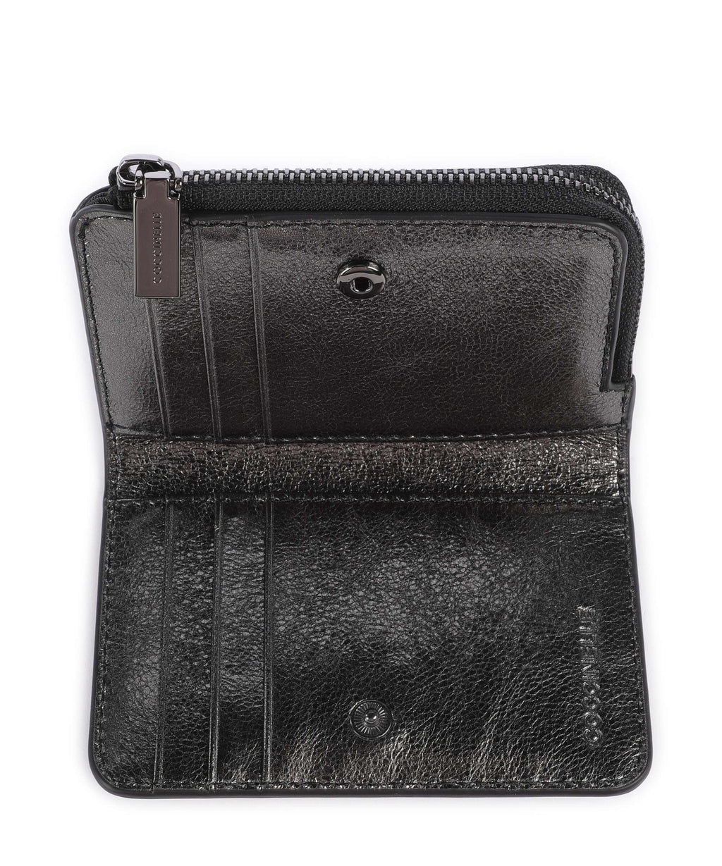 Coccinelle Metallic Smooth Metal Wallet noir