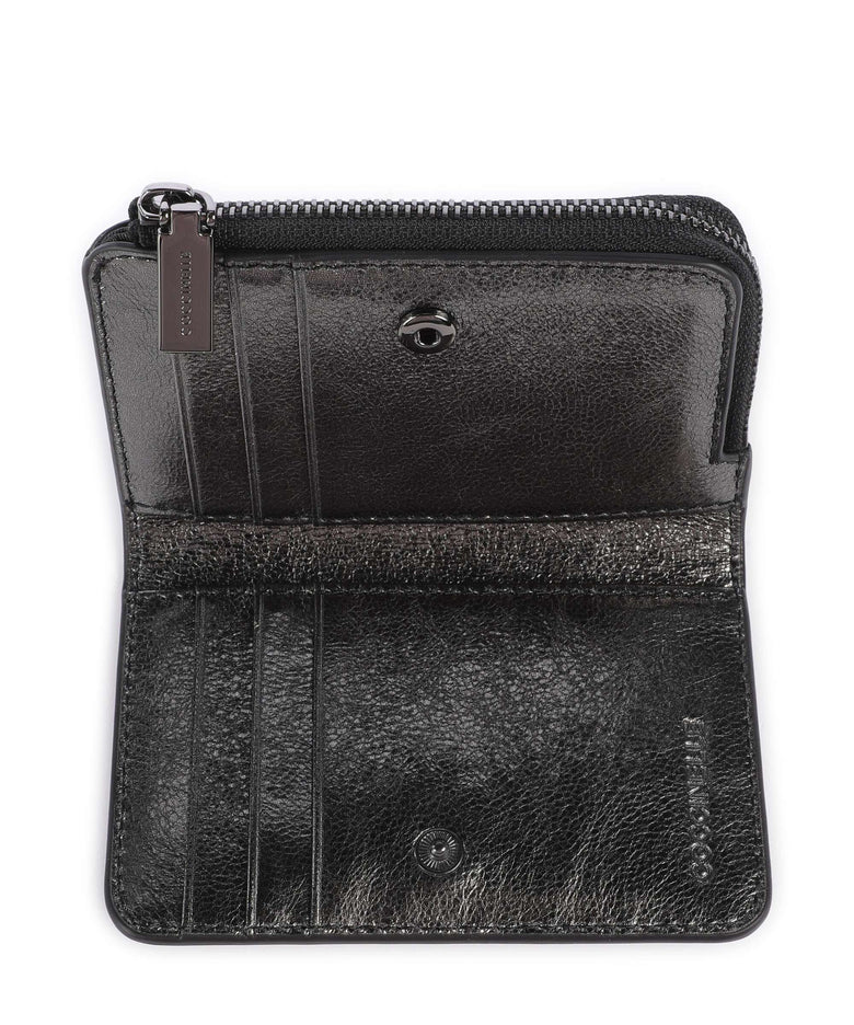 Coccinelle Metallic Smooth Metal Wallet noir