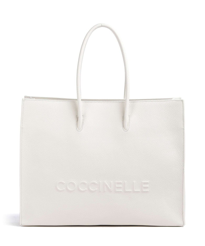 Coccinelle Myrtha Maxi Logo Tote bag blanco
