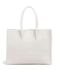 Coccinelle Myrtha Maxi Logo Tote bag blanco