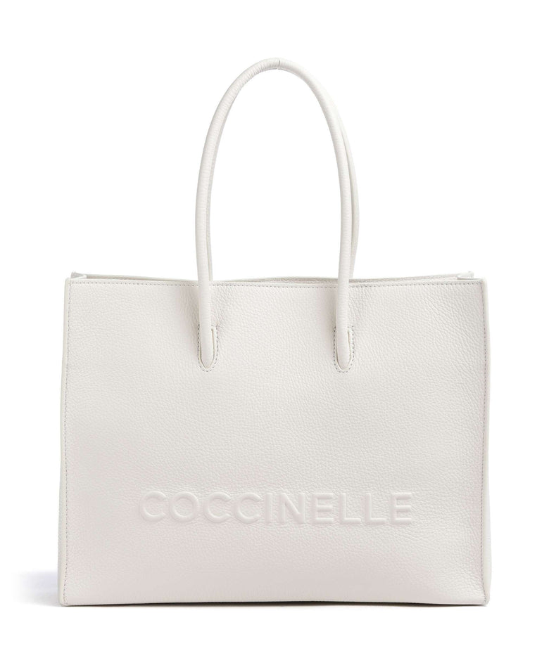 Coccinelle Myrtha Maxi Logo Tote bag blanco