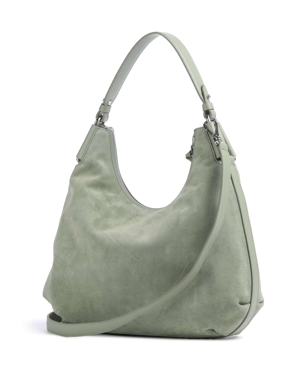 Coccinelle Rebekka Suede Hobo bag greenery