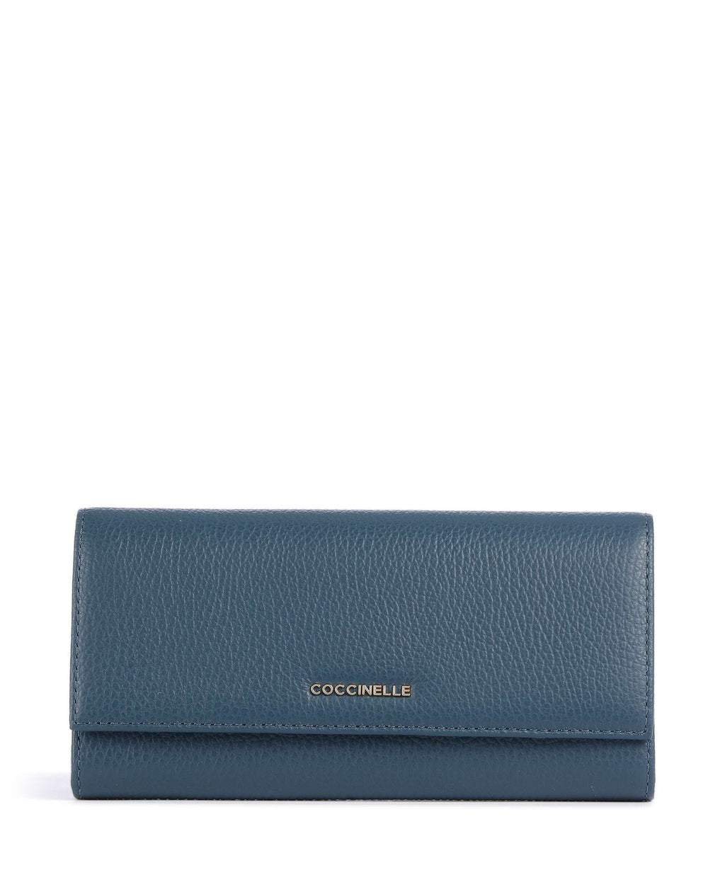 Coccinelle Metallic Soft Wallet deep blue
