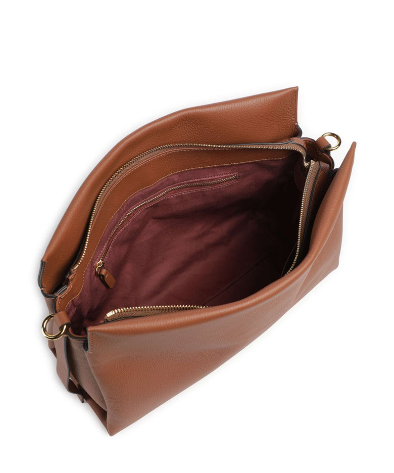 Coccinelle Boheme Grana Double Hobo bag cognac/noir
