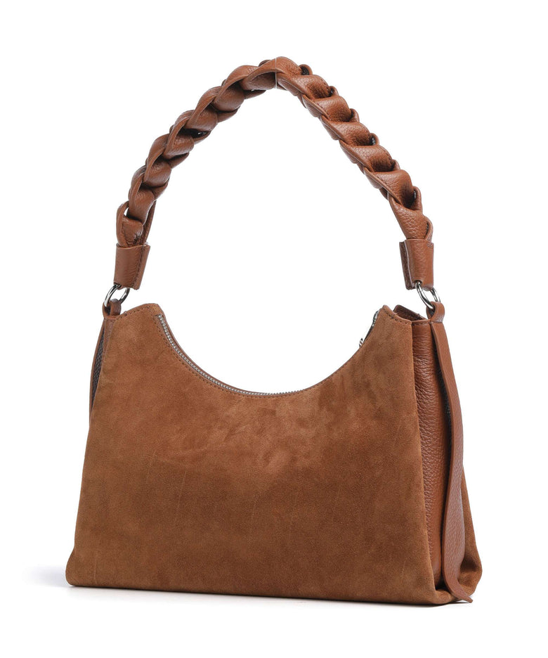 Coccinelle Boheme Suede Shoulder bag cognac