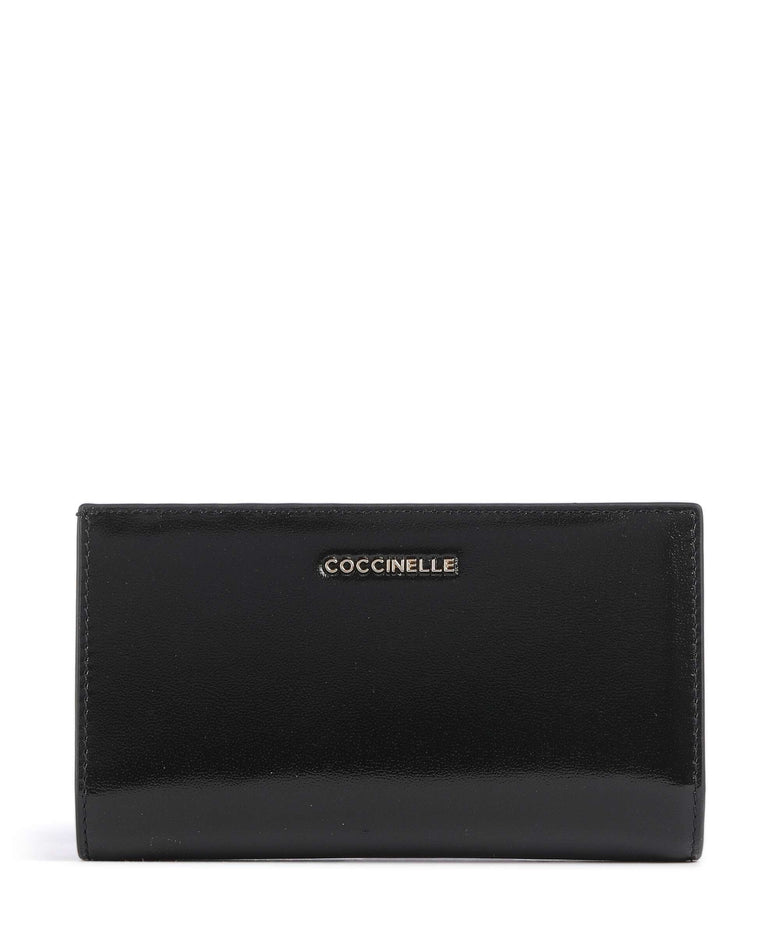 Coccinelle Metallic Shiny Smooth Wallet noir