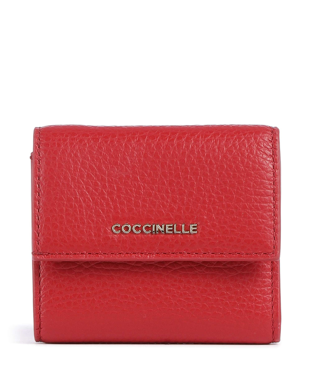 Coccinelle Metallic Soft Wallet scarlet