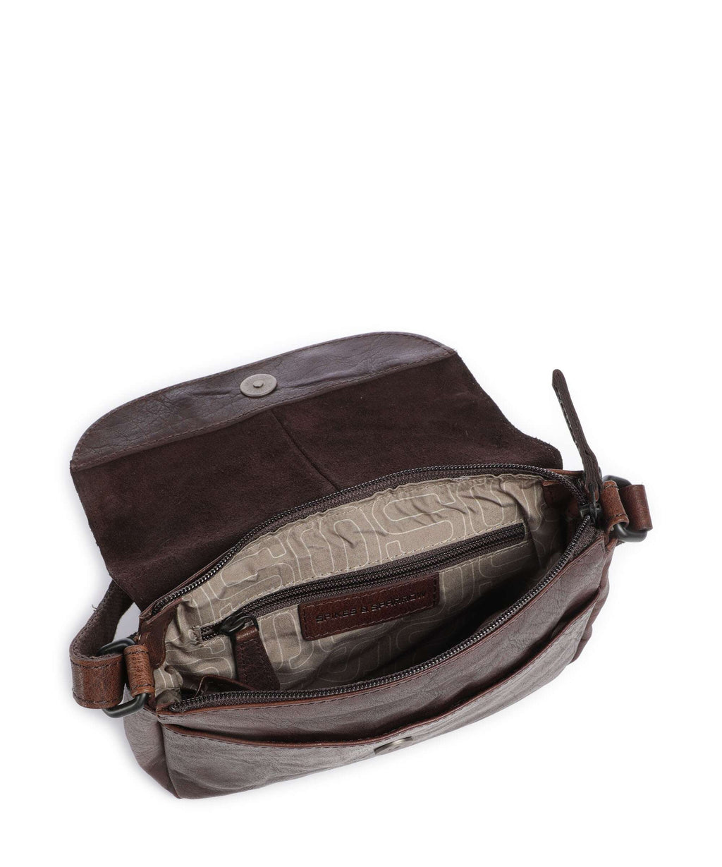 Spikes & Sparrow Bronco Linne Crossbody bag dunkelbraun