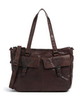 Spikes & Sparrow Bronco Fee Briefcase dark brown