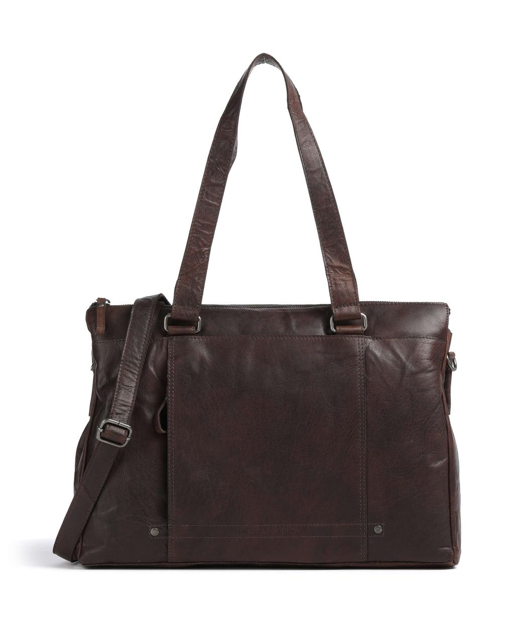 Spikes & Sparrow Bronco Maureen Briefcase dark brown