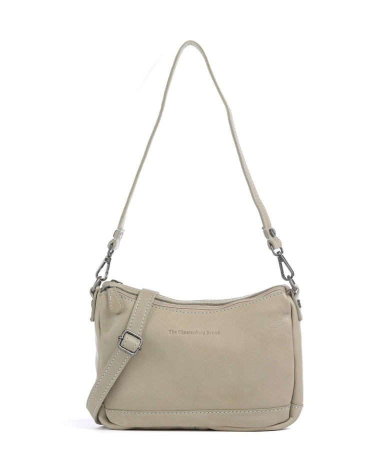 The Chesterfield Brand Washed Waxed Cow Irving Shoulder bag ocean blue